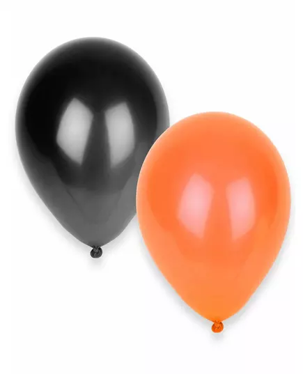 50 czarnych i pomarańczowych balonów na Halloween 30cm