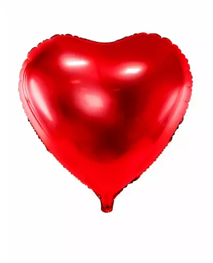 Czerwony foliowy balon w kształcie serca 45 cm