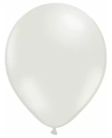 100 Metaliczne perłowe białe balony 29 cm