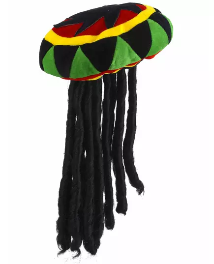 Aksamitna czapka rasta z dredami dla dorosłych