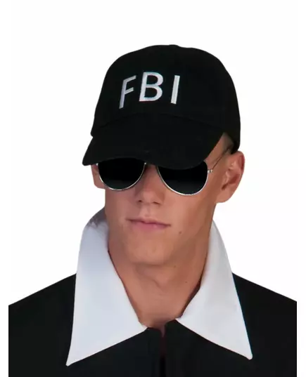 Czarna czapka FBI dla dorosłych