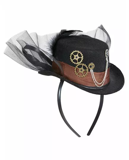 Czarny welon w stylu steampunk dla dorosłych