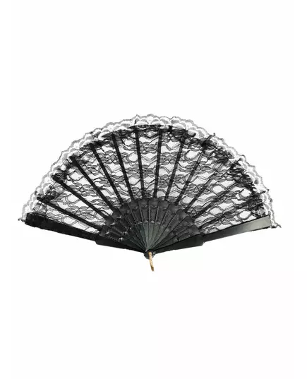 Wachlarz koronkowy czarny 24 cm dorosły