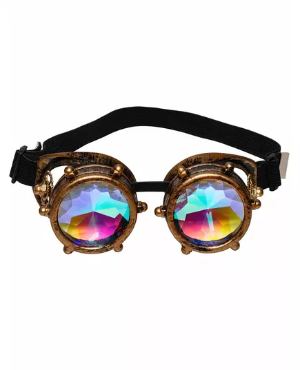 Okulary z pryzmatowymi soczewkami steampunk dla dorosłych