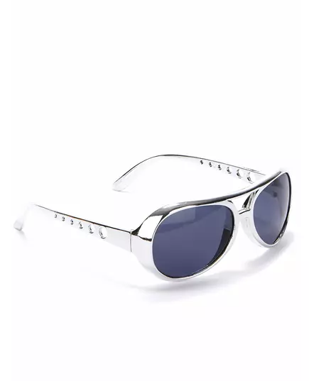 Plastikowe srebrne okrągłe okulary dla dorosłych