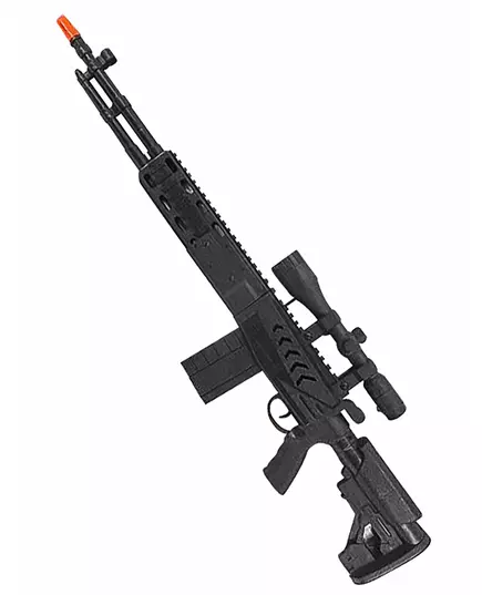 Długi czarny pistolet maszynowy dziecięcy 71 cm