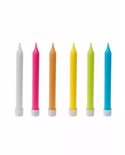 10 kolorowych świec 8 cm