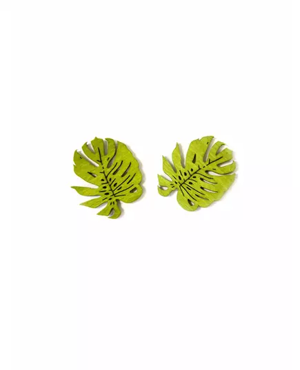 10 tropikalnych liści drewniane konfetti 4 cm