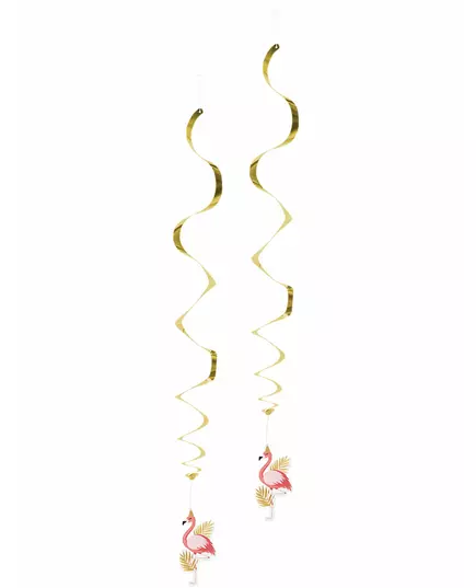 2 wiszące dekoracje Flamingo Tropic 85 cm