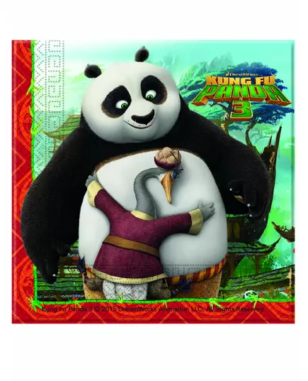 20 papierowych serwetek Kung Fu Panda 3 33 x 33 cm