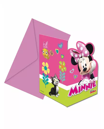 6 Minnie Happy™ Zaproszenia + Koperty