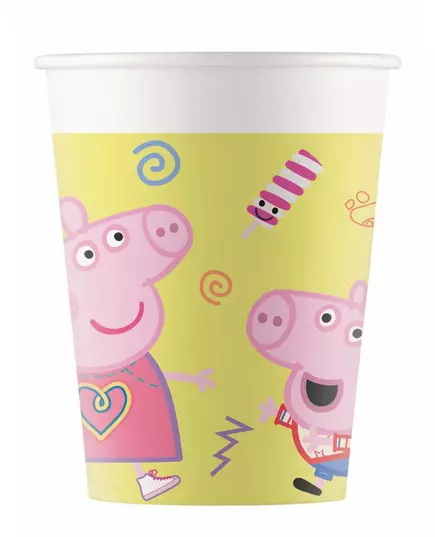 8 papierowych kubków Peppa Pig™ 200ml
