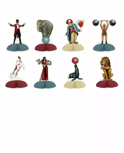 8 Mini Vintage Circus Centerpieces 5"