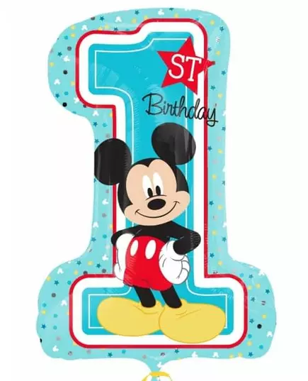 Balon foliowy numer 1 Mickey™ 48 x 71 cm