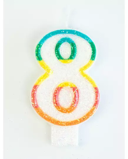 Świeczka urodzinowa cyfra 8 7,5 cm