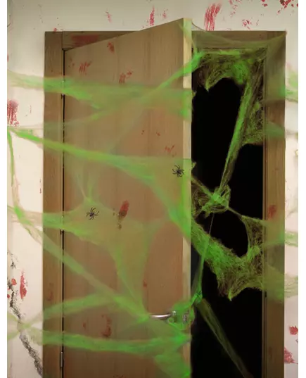 Zielona Pajęczyna z Pająkami 20g Halloween