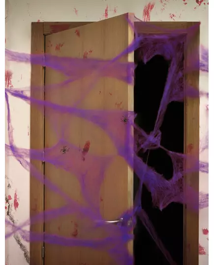 Fioletowa Pajęczyna z Pająkami 20g Halloween
