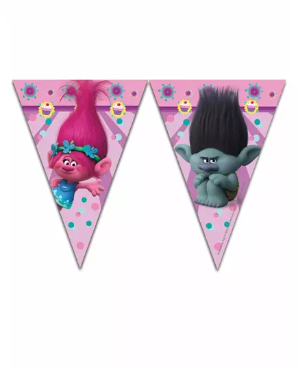 Girlanda Trolls z 9 proporczykami 2,3 m
