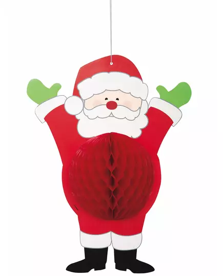 Papierowa zawieszka Mikołaj 35,5 cm