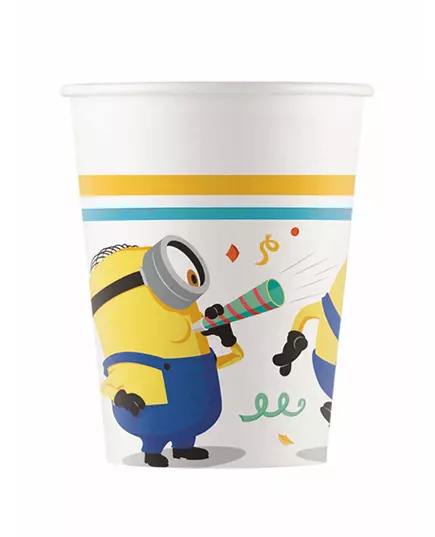 8 papierowych kubków Minionki 200ml