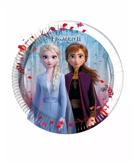 8 małych papierowych talerzy Frozen 2™ 20 cm