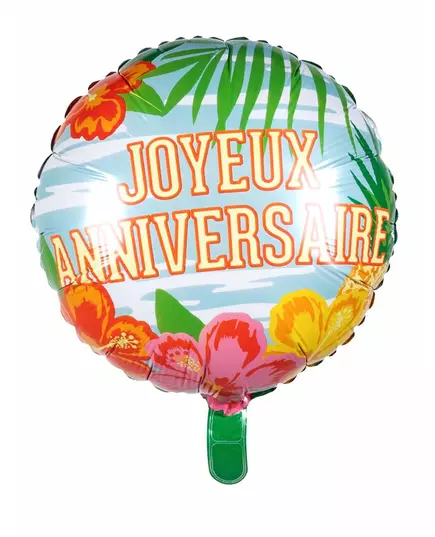 Balon foliowy Paradise z napisem "Wszystkiego najlepszego" 45 cm