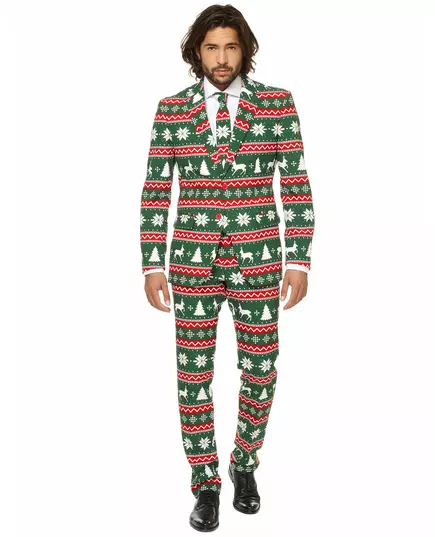 Męski zielony garnitur Opposuits™ Mr. Festive, Rozmiar: Medium (EU 48-50)