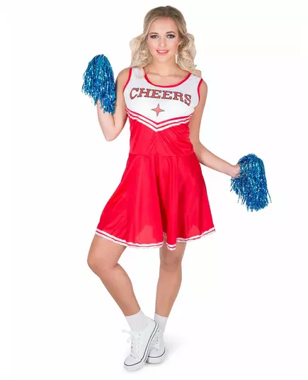Czerwony kostium cheerleaderki CHEERS dla kobiet, Rozmiar: Small