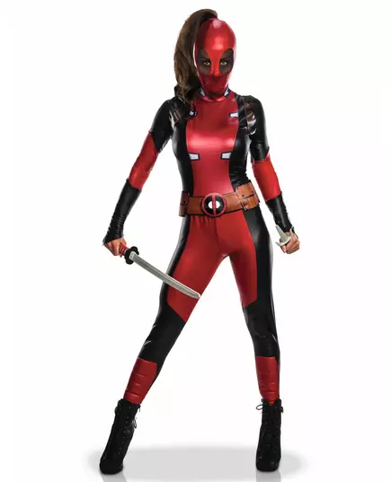 Seksowny kostium Lady Deadpool™ damski, Rozmiar: X-Small