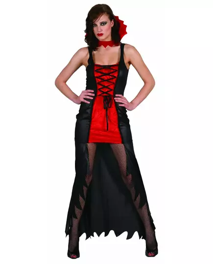 Kostium wampira na Halloween czerwono-czarny damski, Rozmiar: Small