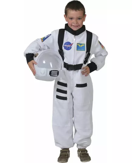 Kostium białego astronauty dla dziecka, Rozmiar: 4-6 lat (104 cm)