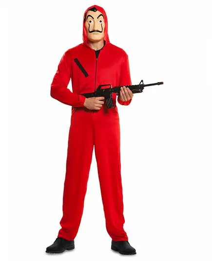 Kombinezon i maska La Casa de Papel™ dla dorosłych, Rozmiar: Small