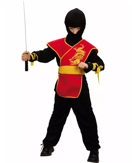 Kostium tunika ninja dla chłopca, Rozmiar: 4-6 lat (110-120 cm)