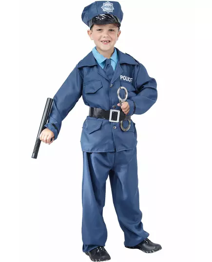 Niebieski kostium policjanta dla dziecka, Rozmiar: 4-6 lat (110-120 cm)