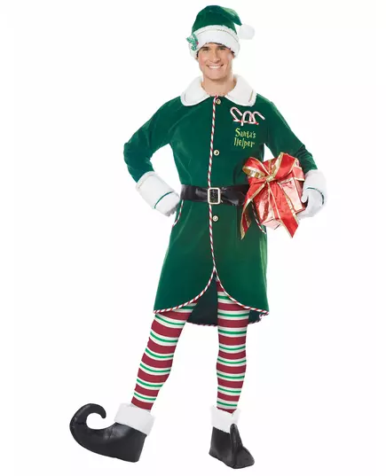 Kostium Elf Świętego Mikołaja deluxe dla mężczyzn, Rozmiar: Large/X-Large