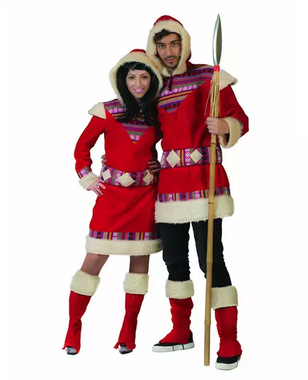 Kostium Nanook Eskimo dla mężczyzn, Rozmiar: Medium/Large