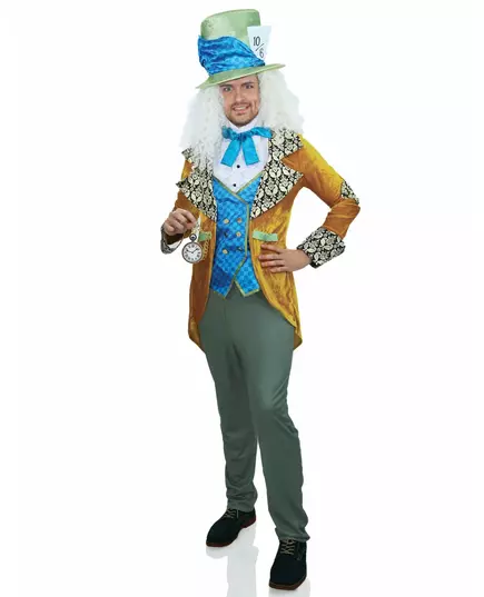 Kostium ekscentryczny kapelusznik deluxe dla mężczyzn, Rozmiar: Small