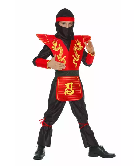 Kostium ninja z motywami smoka dla chłopców, Rozmiar: 3-5 lat (110 cm)