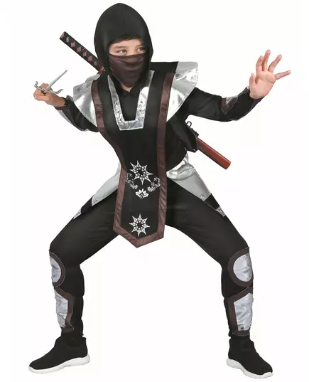 Kostium ninja chłopca, Rozmiar: 3-4 lat (92-104 cm)