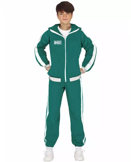 Zielony dres uczestnika numer 457 dla nastolatków