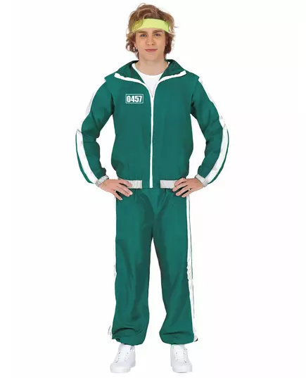 Numer 457 Męski Zielony Dres Uczestnika, Rozmiar: Medium (48-50)