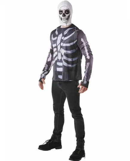 Zestaw Fortnite Skull Trooper dla dorosłych — koszulka i kominiarka, Rozmiar: Large