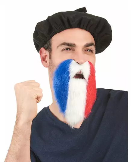 Tricolor podtrzymujący brodę Francja dorosły