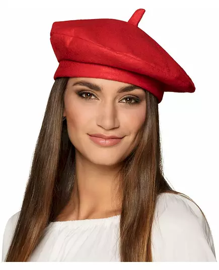 Czerwony beret baskijski dla dorosłych