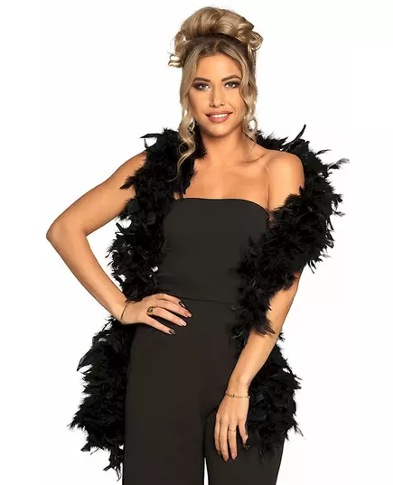 Czarne luksusowe boa 80 g