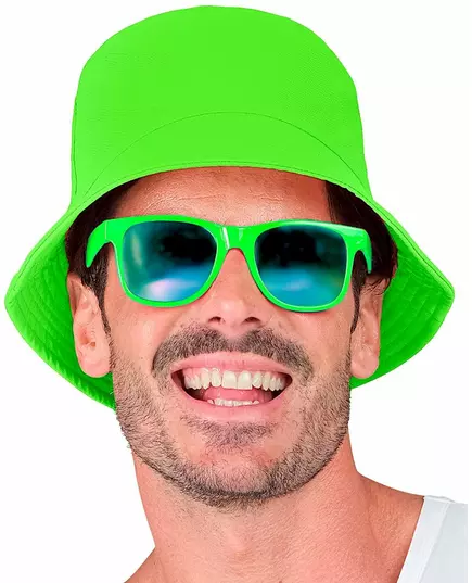 Neonowy zielony kapelusz dla dorosłych