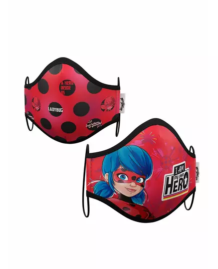 Pudełko 2 szt. masek ochronnych wielokrotnego użytku dla dzieci Ladybug™