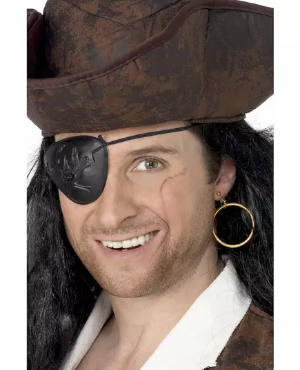 Kolczyk i przepaska na oko dla dorosłych piratów