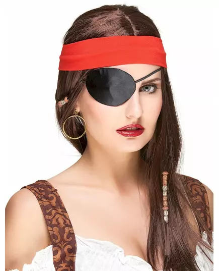 Czarna przepaska na oko dla dorosłych piratów