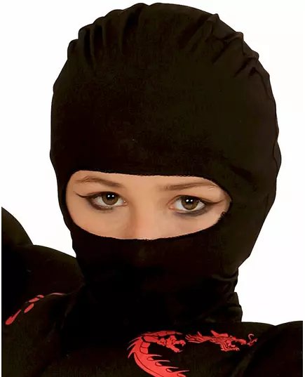 Czarna kominiarka dla dzieci ninja